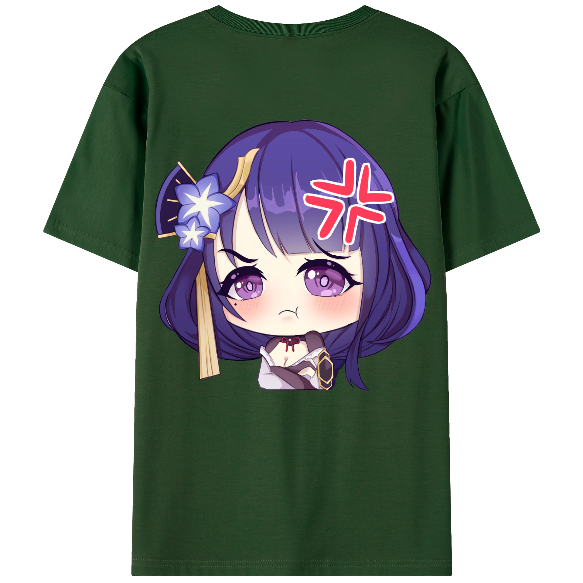 げんし神 雷電将軍 らいでんしょうぐん genshin Raiden Shogun 綿100％半袖Tシャツ（背面プリント）